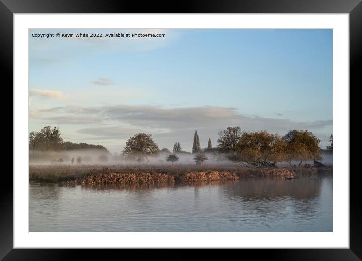 Magical mist early mornings in Surrey Framed Mounted Print by Kevin White