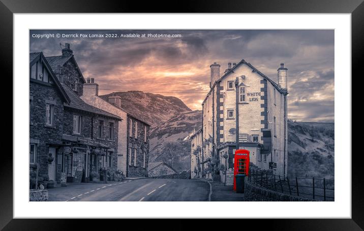 Patterdale in cumbria Framed Mounted Print by Derrick Fox Lomax