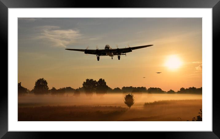 Lancasters Dawn Return Framed Mounted Print by J Biggadike