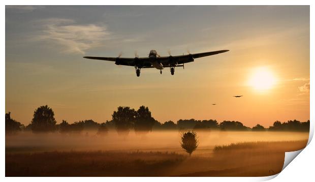 Lancasters Dawn Return Print by J Biggadike