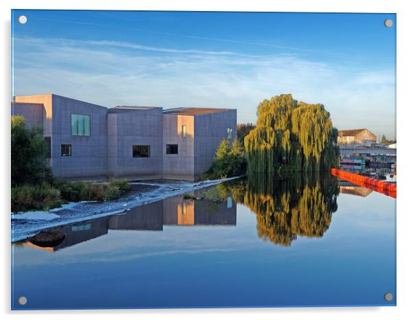 Hepworth Gallery and River Calder, Wakefield Acrylic by Darren Galpin