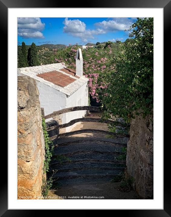 Rustic Charm of a Migjorn Menorca Cottage Framed Mounted Print by Deanne Flouton