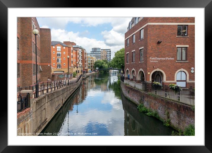 River Kennet, Framed Mounted Print by Kevin Hellon