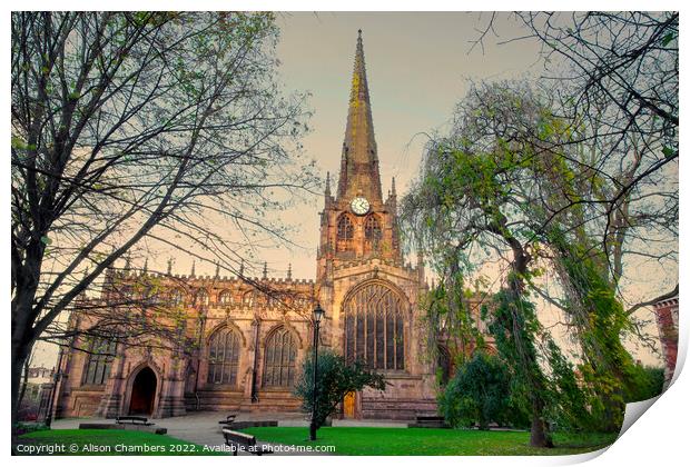 Rotherham Minster Print by Alison Chambers