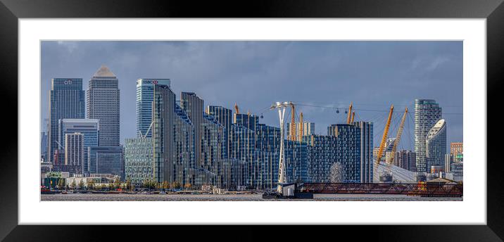 canary wharf skyline Framed Mounted Print by tim miller