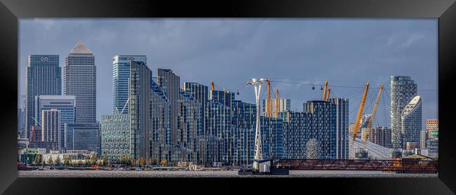 canary wharf skyline Framed Print by tim miller