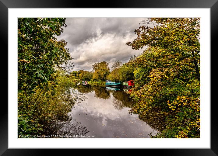 Autumn at Kintbury in Berkshire Framed Mounted Print by Ian Lewis