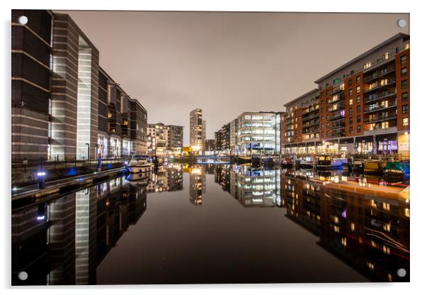 Leeds Dock Warm Tones Acrylic by Apollo Aerial Photography
