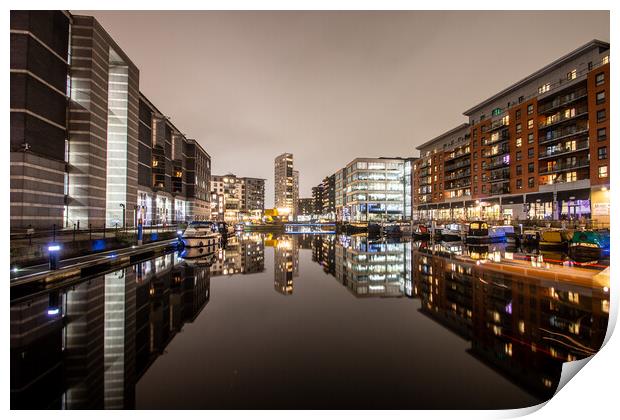 Leeds Dock Warm Tones Print by Apollo Aerial Photography
