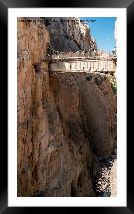  Caminito Del Rey Bridge Framed Mounted Print by Jo Sowden