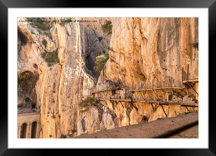  Caminito Del Rey Gorge, Spain Framed Mounted Print by Jo Sowden