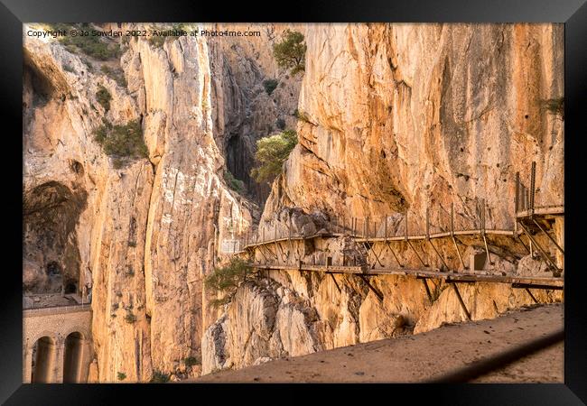  Caminito Del Rey Gorge, Spain Framed Print by Jo Sowden