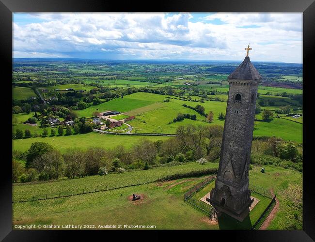 Tyndale Monument, Nibley, Cotswolds Framed Print by Graham Lathbury