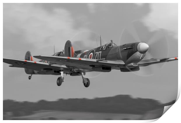 Spitfire MH434 Print by J Biggadike