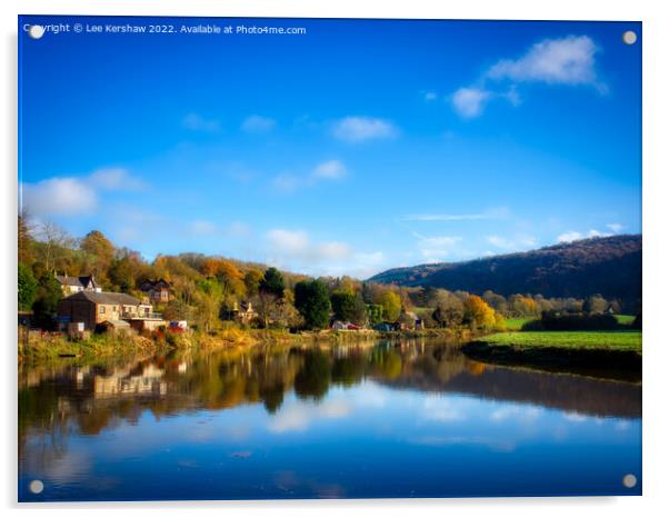 Enchanting Autumn Scenery: Tintern and the Serene  Acrylic by Lee Kershaw