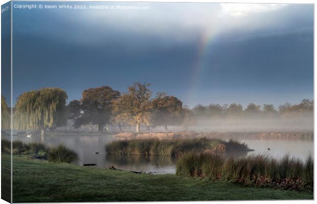 Rainbow magic in Surrey Canvas Print by Kevin White