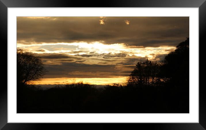 Sunset Over Jesmond Dene Framed Mounted Print by Richard Fairbairn