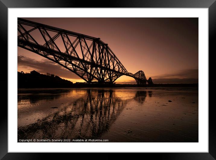 Forth Rail Bridge scotland. Framed Mounted Print by Scotland's Scenery