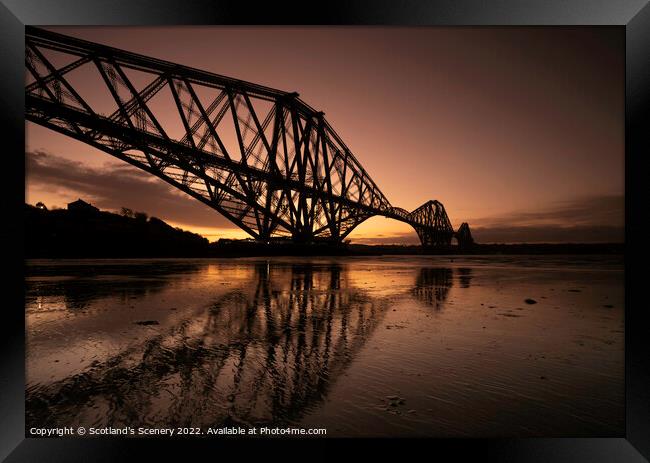Forth Rail Bridge scotland. Framed Print by Scotland's Scenery