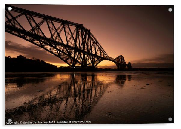 Forth Rail Bridge scotland. Acrylic by Scotland's Scenery