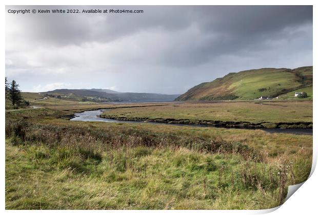River into Carboost Isle of Skye Print by Kevin White