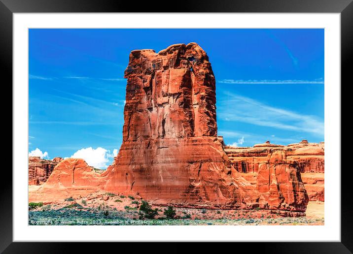Sheep Rock Formation Canyon Arches National Park Moab Utah  Framed Mounted Print by William Perry