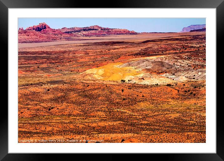 Painted Desert Arches National Park Moab Utah Framed Mounted Print by William Perry