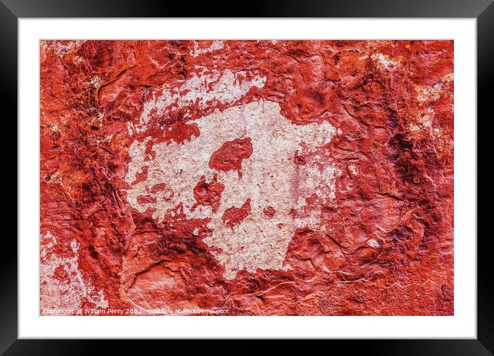 Red Rock Canyon Abstract Arches National Park Moab Utah Framed Mounted Print by William Perry