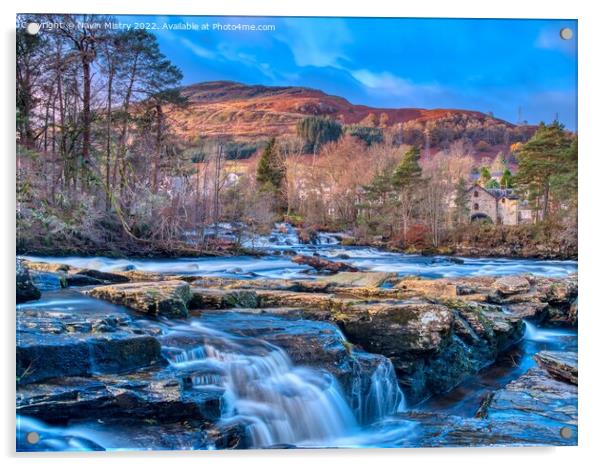 The Falls of Dochart, Killin, Perthshire   Acrylic by Navin Mistry