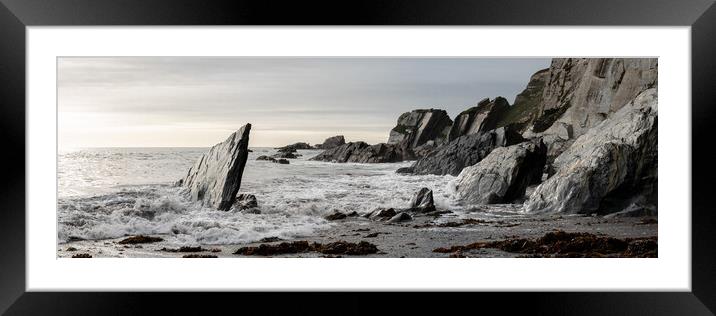 Ayrmer Cove South hams Devon beach Framed Mounted Print by Sonny Ryse