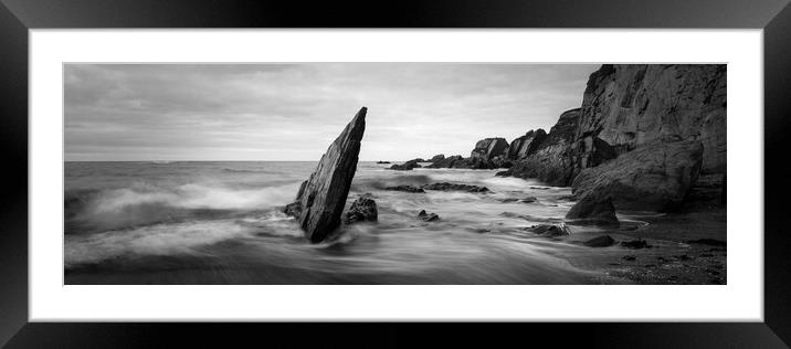 Aylmer cove black and white Framed Mounted Print by Sonny Ryse