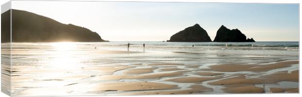 Holywell Beach and Gull Rock Cornwall 2 Canvas Print by Sonny Ryse
