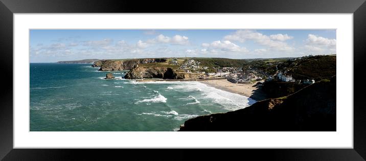 Portreath beach Cornwall Framed Mounted Print by Sonny Ryse