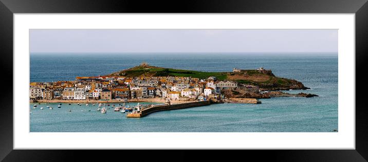 St Ives Harbour Cornwall South West Coast Path Framed Mounted Print by Sonny Ryse