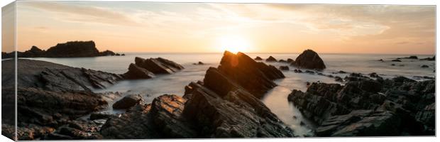 Hartland Quay North Devon south west coast path sunset 2 Canvas Print by Sonny Ryse