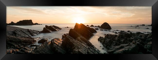 Hartland Quay North Devon south west coast path sunset 2 Framed Print by Sonny Ryse