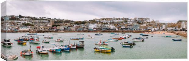 St Ives Fishing Boats and Harbour cornwall Canvas Print by Sonny Ryse