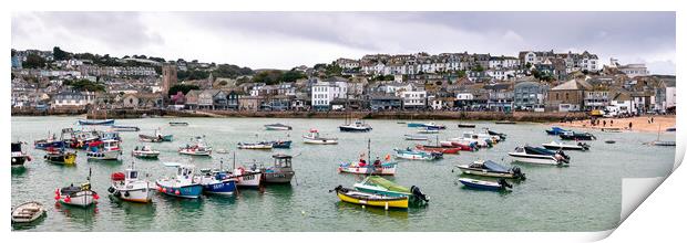 St Ives Fishing Boats and Harbour cornwall 2 Print by Sonny Ryse
