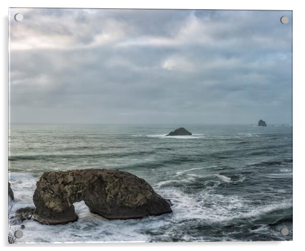 The Arch Rock, Oregon Coast Acrylic by Belinda Greb
