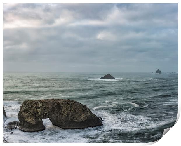 The Arch Rock, Oregon Coast Print by Belinda Greb