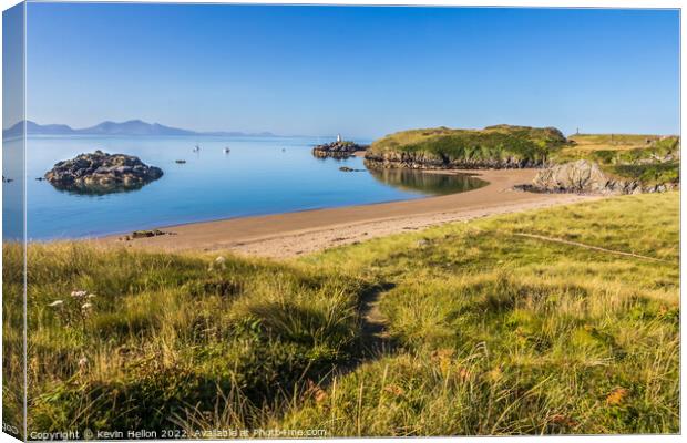 Beach on Llanddwyn Island, Canvas Print by Kevin Hellon