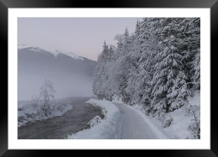 Icy fog in the valley Framed Mounted Print by Thomas Schaeffer