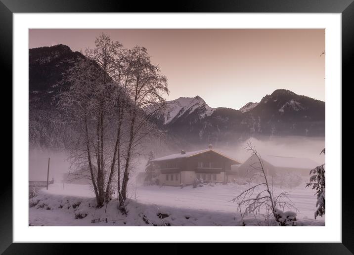Icy fog in the valley Framed Mounted Print by Thomas Schaeffer