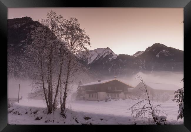 Icy fog in the valley Framed Print by Thomas Schaeffer