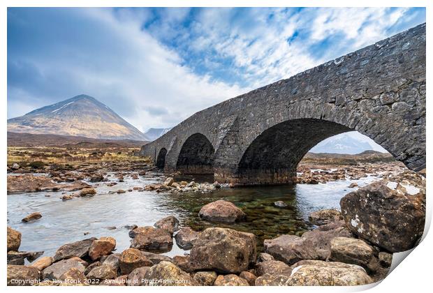 Sligachan Old Bridge Print by Jim Monk