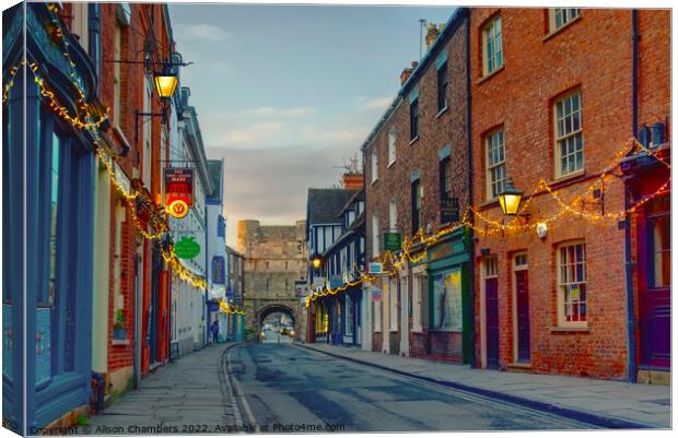 York High Petergate Canvas Print by Alison Chambers