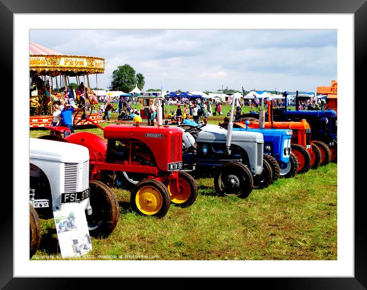Vintage tractors at Country show. Framed Mounted Print by john hill