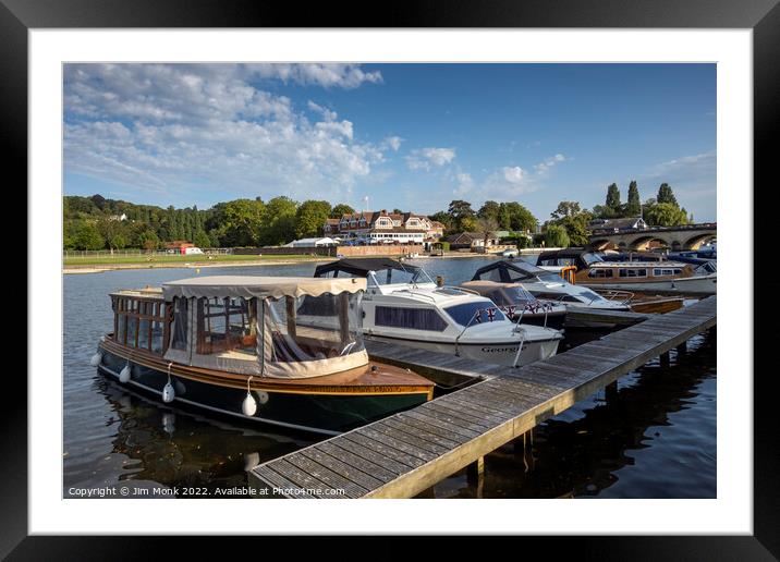 Henley on Thames Moorings Framed Mounted Print by Jim Monk