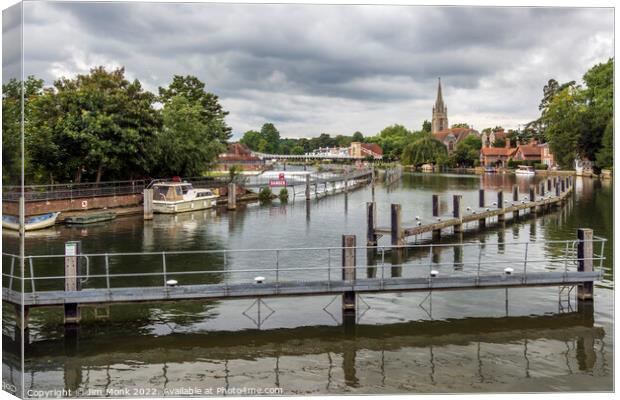 River Thames from Marlow Lock Canvas Print by Jim Monk