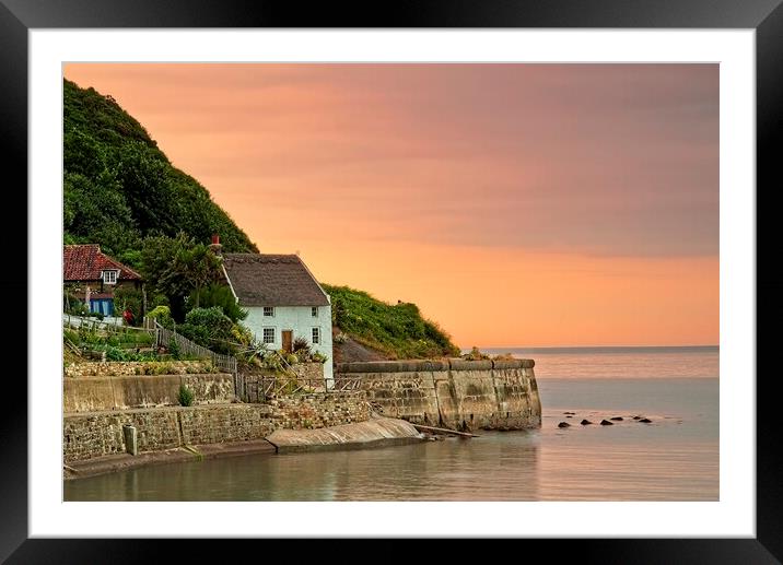 Thatched Coastguard Cottage, Runswick Bay, North Yorkshire Framed Mounted Print by Martyn Arnold